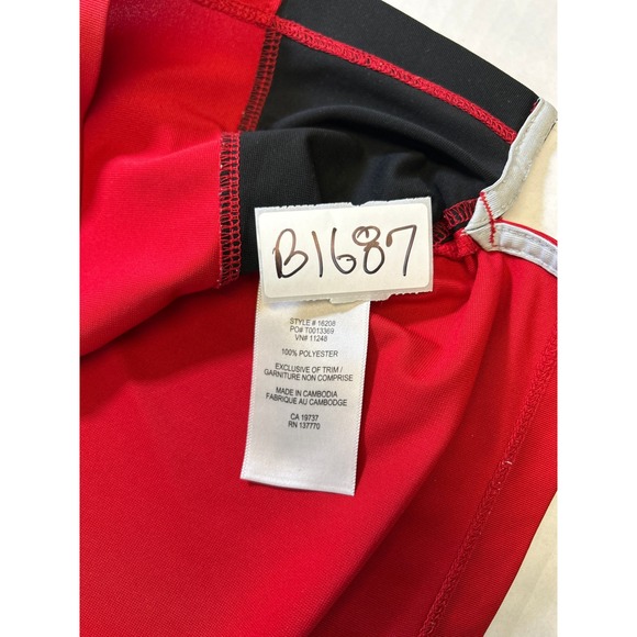 Elevate Mens Lexus Performance Polo Shirt Red Black Colorblock Large - Picture 3 of 5